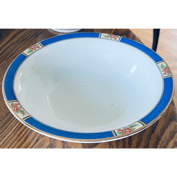 Allertons Ltd. Serving Bowl, English Bone China, ALL5, Blue Band,  Hand Painted - Picture 3 of 10